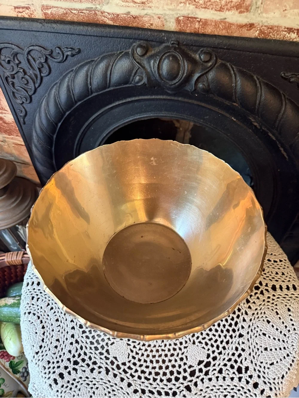 Vintage Brass Decorative Bowl - Bamboo Design Elegant Centerpiece or Accent